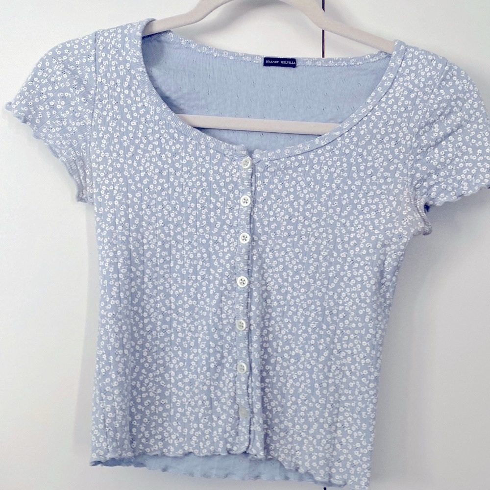 Brandy Melville classic Crop Tee, EUC. One Size